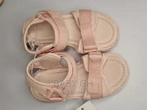Baby Pink Velcro Star Sandals for Girls