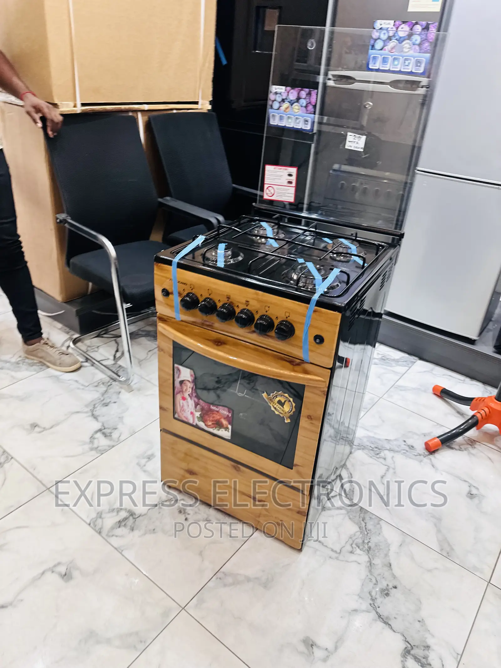 Stove Gas Cooker Oven 4burner Light Wooden