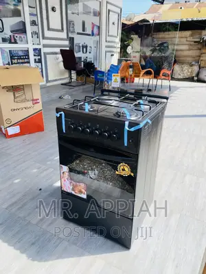 New Volcano 50x50 4gas Burner With Free Standing Oven,Black