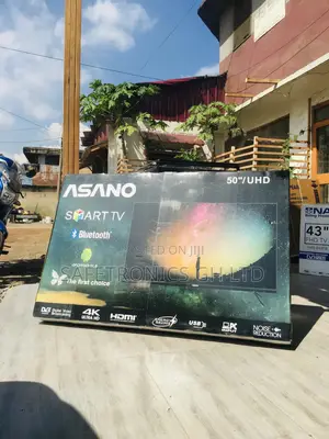 Black Glossy Electric 50 Inches Asano LED Smart UHD Tv