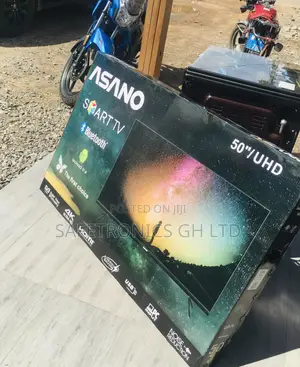 Glossy LED UHD Smart 50 Inches Electric Black Asano Tv