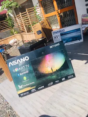 Black Smart UHD Glossy LED Asano 50 Inches Electric Tv