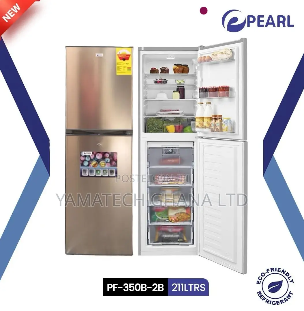 Pearl Fridge 211l With Large Down Freezer