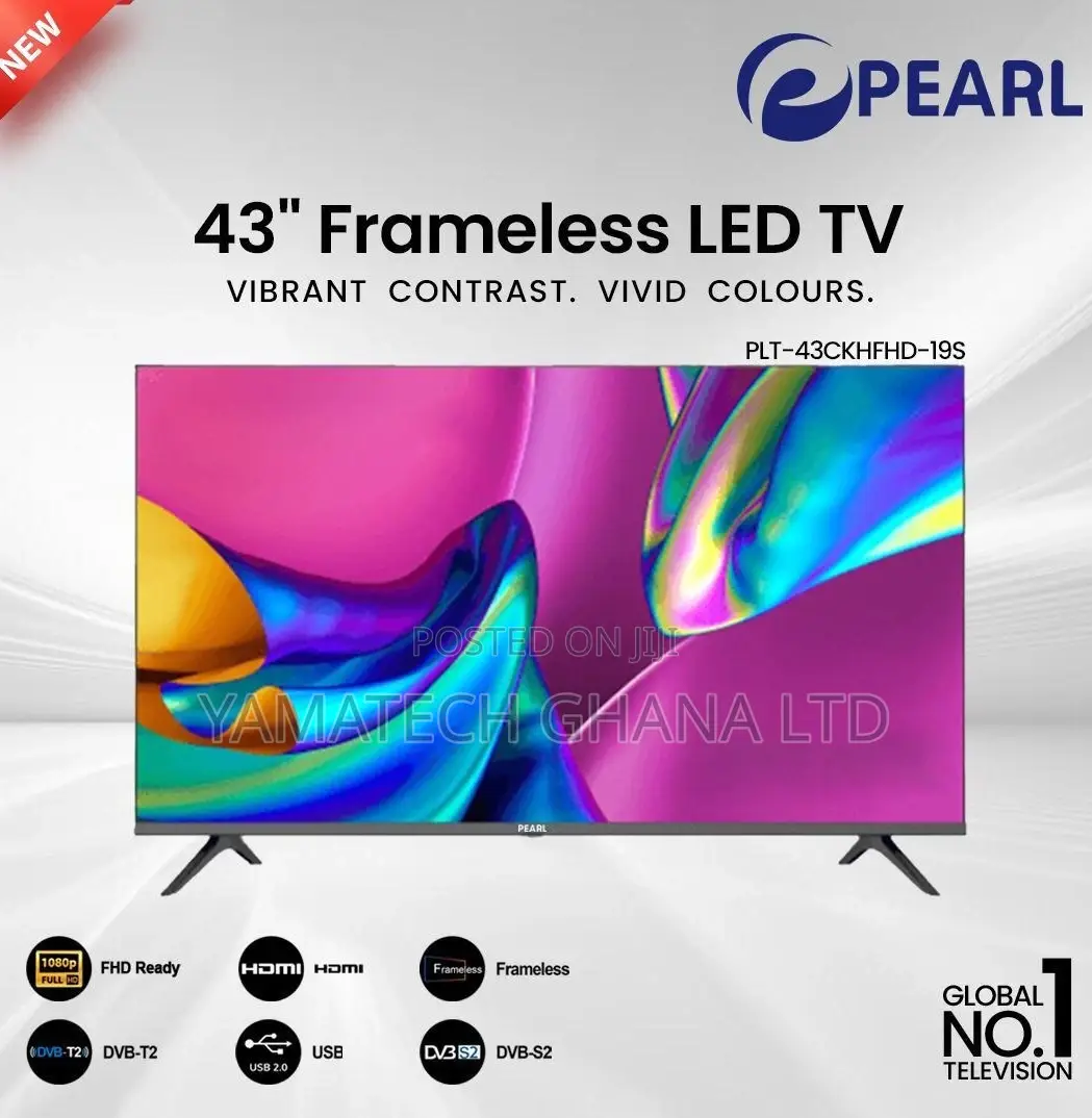 Super Clear Pearl 43 Inch Tv With Inbuilt Decoder
