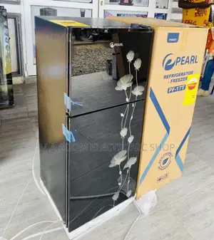 Authentic Pearl PF-17T Double Door Electric Fridge(Black).