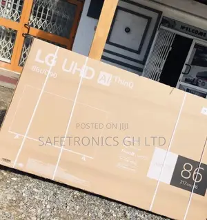 Glossy LED UHD Smart Black UQ90 86 Inches Lg Electric Tv