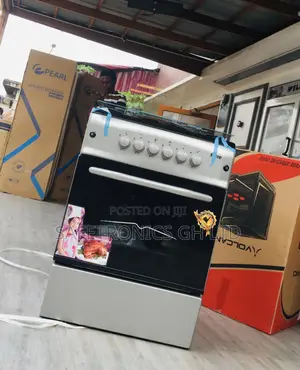 60x60. Ferre. 4 Gas Oven With Grill Glass Lid Gray Cooker