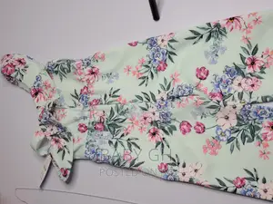 Girls Mint Floral Jumpsuit