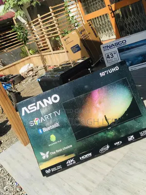 UHD Black Smart Asano LED Glossy Electric  50 Inches Tv