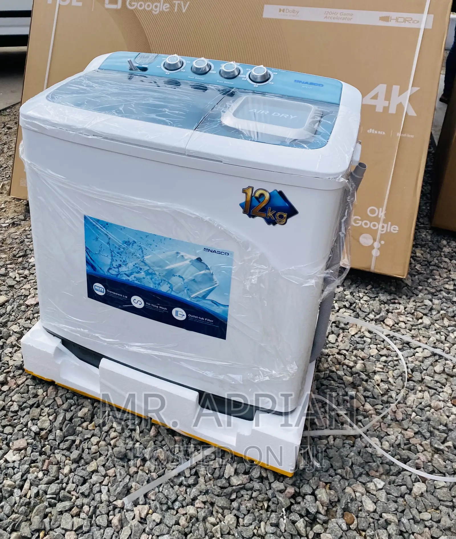 Original Nasco 12kg Electric Top Load Washing Machine.