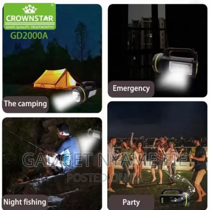 Gdlite GD2000A Solar Lighting System-Radio-Bluetooth-Lamps