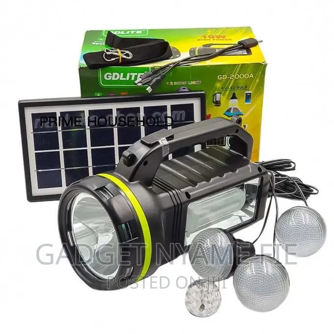 Gdlite GD2000A Solar Lighting System-Radio-Bluetooth-Lamps