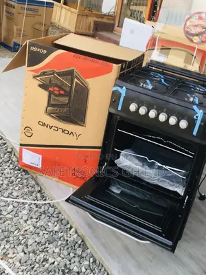  Sealed Ferre Black 4 Gas Cooker Oven With Grill 60x60