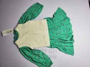 Marks Spencer Green And White Girls Dress