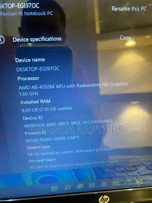 New Laptop HP Pavilion 15 8GB AMD A8 HDD+SSD 500GB