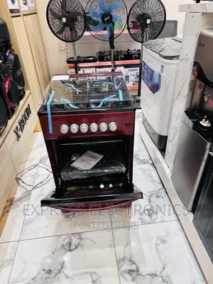 Glass Oven Door 4burner Red Gas Cooker Stove 50/50