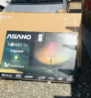 Asano Lasting Black UHD 50 Inches LED Glossy Smart Tv