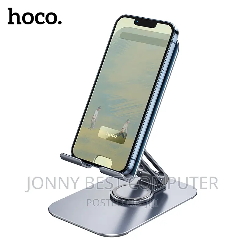 360° Rotating Metal Desk Phone Holder