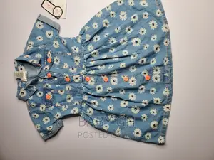 2 Piece Little Lass Denim Floral Dress