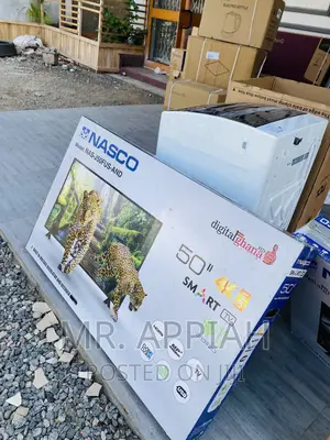 Unique Nasco 50” Smart Electric Led Tv(Black).