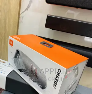 Elegant Gray JBL Charge 5 Bluetooth Rechargeable Speaker.