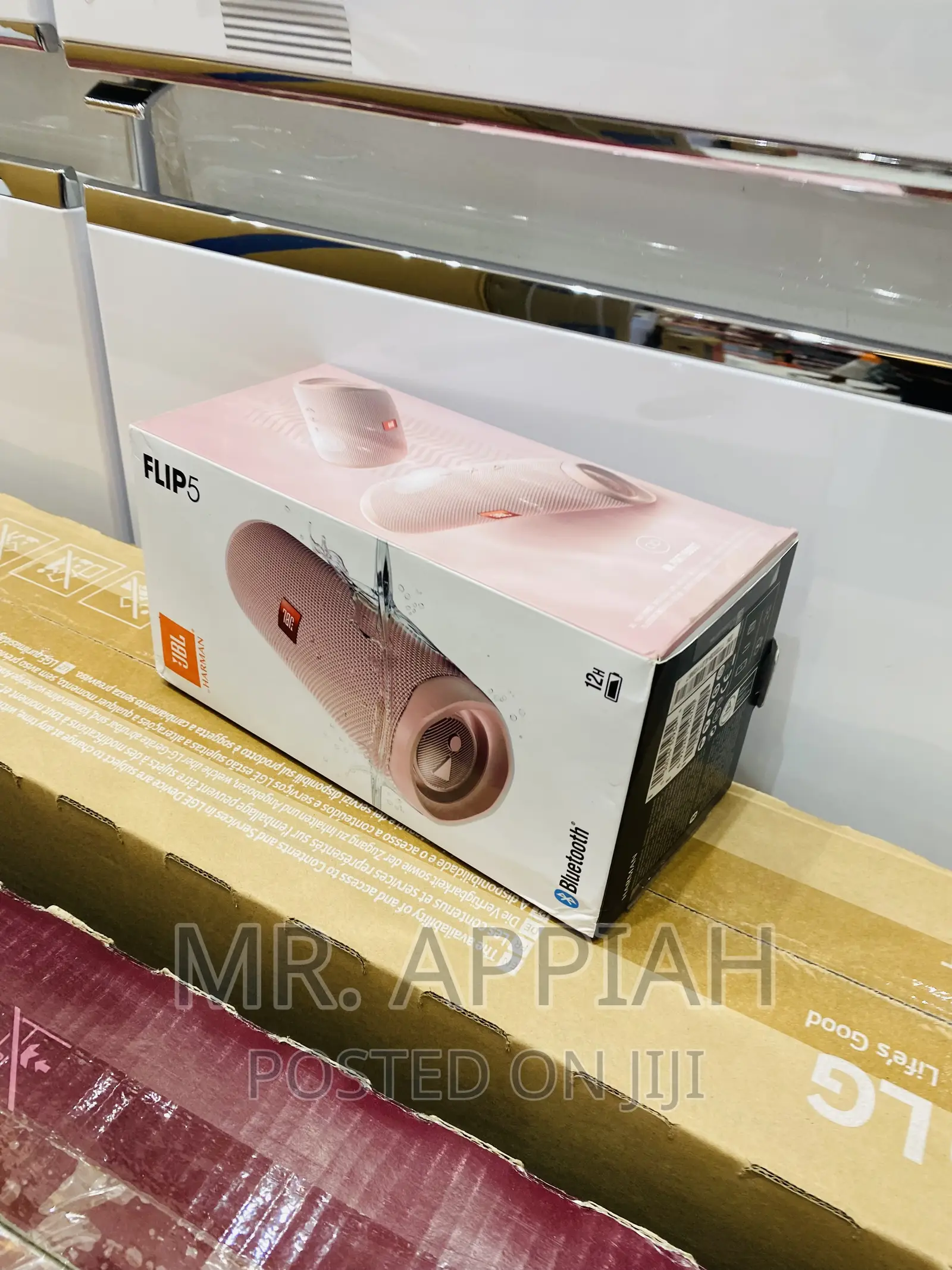 Quality JBL Flip 5 Rechargeable Bluetooth Speaker(Pink).
