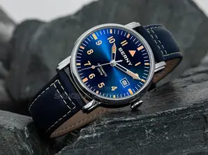 Watch Berny Mechanical Pilot Watch.
