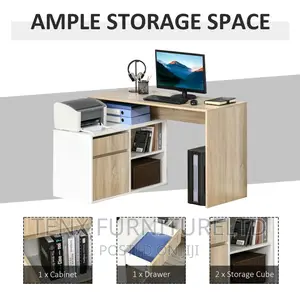 Office Desk (Open Drawers)