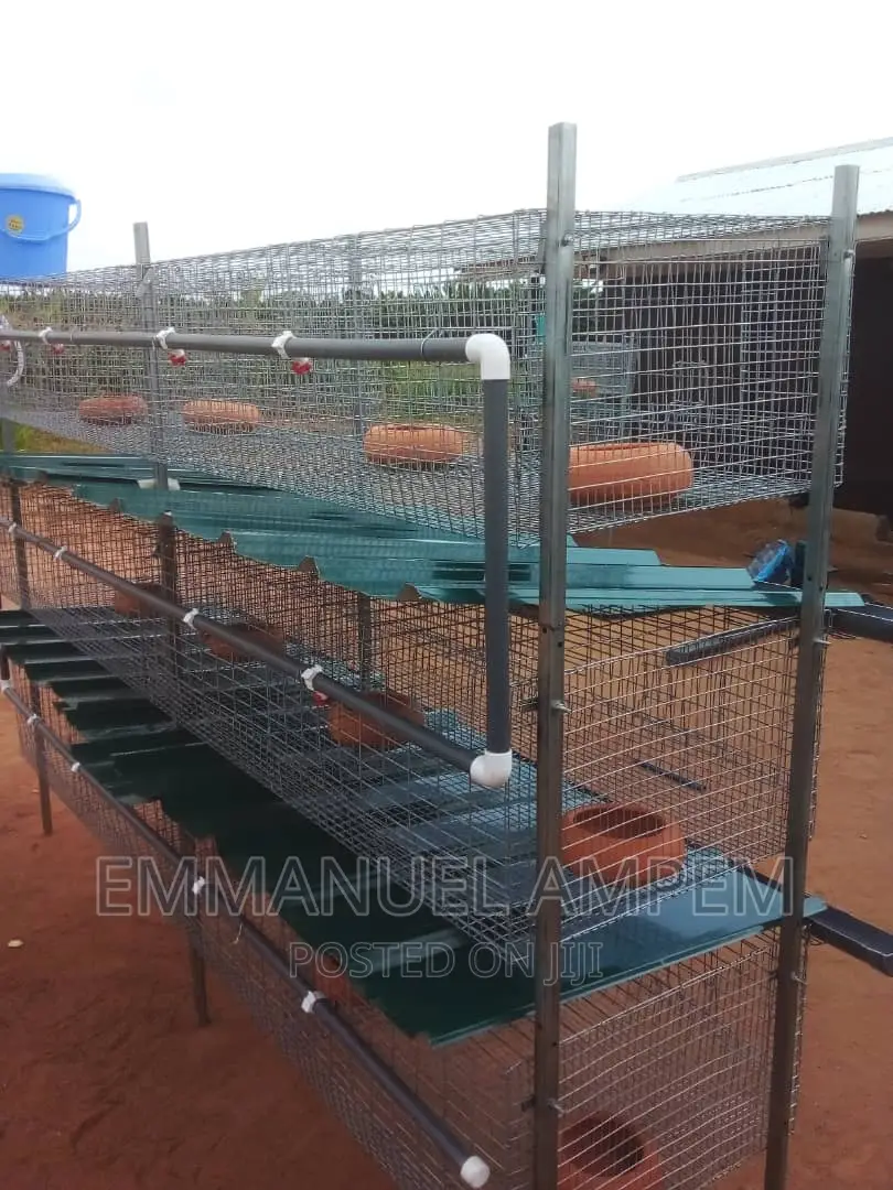 Galvanised Metal Cages for Rabbits and Grasscutters for Sale
