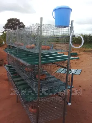 Galvanised Metal Cages for Rabbits and Grasscutters for Sale