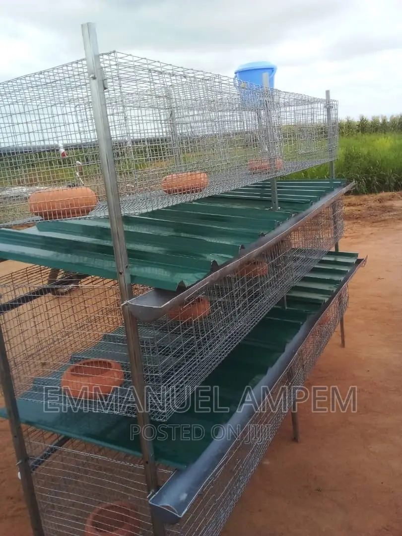 Galvanised Metal Cages for Rabbits and Grasscutters for Sale