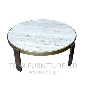 Coffee Table (4 Solid Wooden Legs With Brown Finish)
