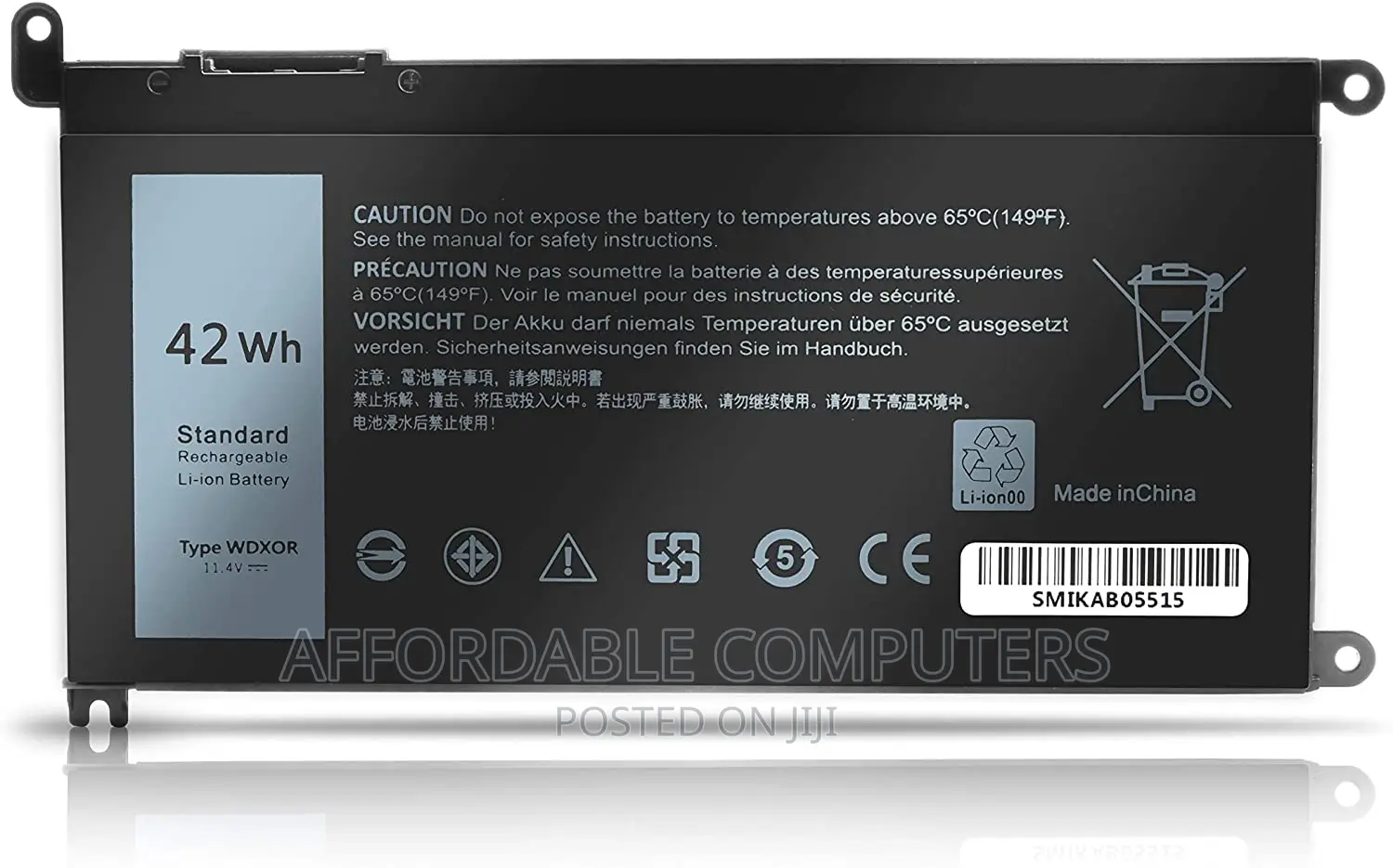 42wh WDXOR Dell Battery for Dell Inspiron 15 and 13