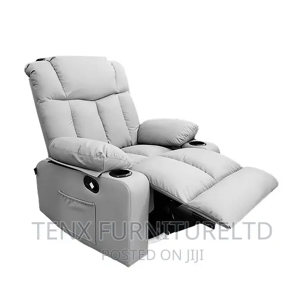 Recliner With Swivel/Rocker and Cup Holder(Leather)