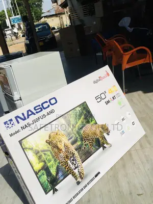 Black Nasco Smart 50 Inches Glossy LED Electric Tv
