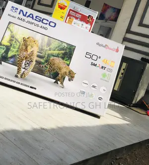 Electric Black LED Glossy Nasco 50 Inches Smart Tv