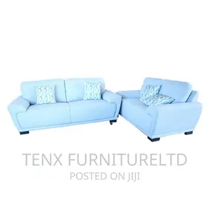 SOFA SET (LARKSVILLE)Thick Turquoise Fabric