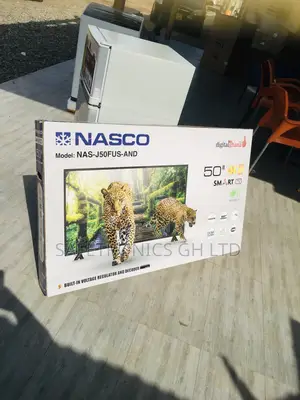 Nasco 50 Inches Glossy LED Smart Digital Black Tv