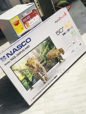 Nasco 50 Inches Glossy LED Smart Black Electric Tv