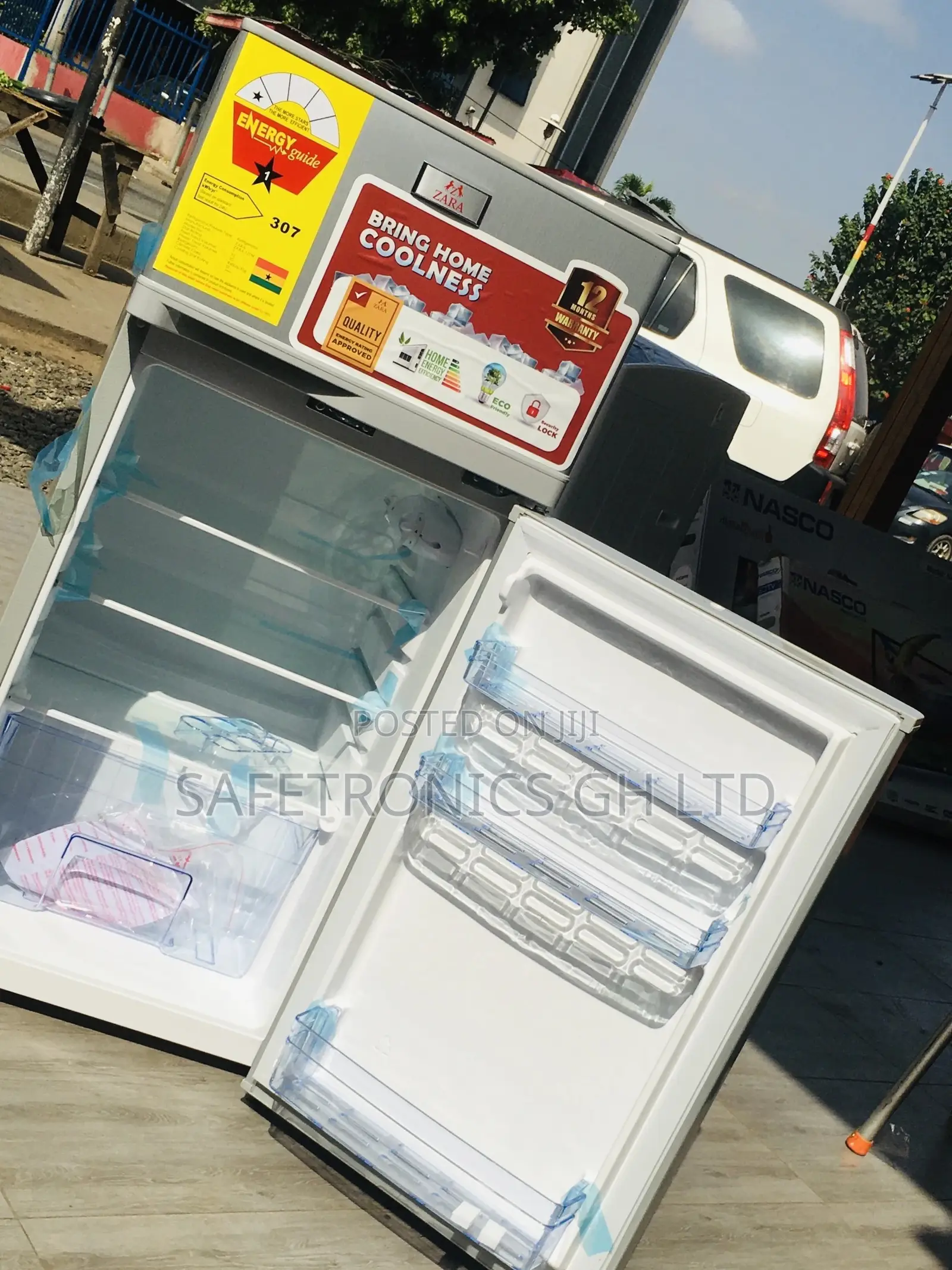 Gray Electric Zara-12tm Doubledoor Topfreezer Fridge 