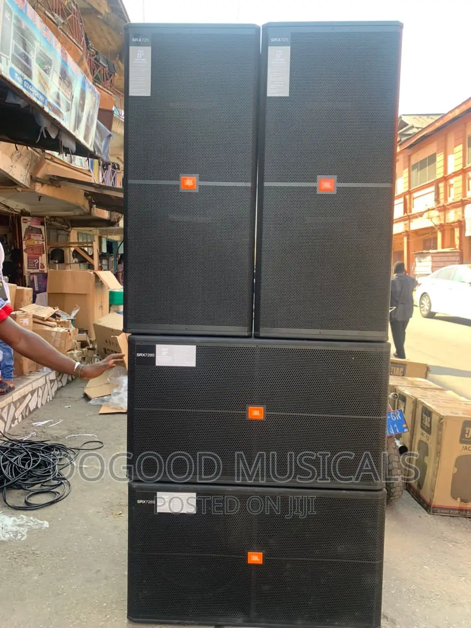 JBL Speakers Set As Seen