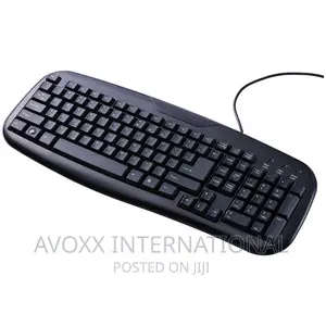 Onn Usb Connected Soft-Touch Wired Keyboard, Black
