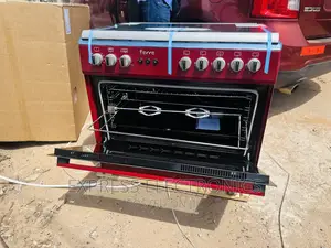 Easy Setup Gas Cooker Auto Ignition 5burner Red Oven Grill