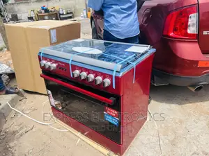 Look Very Stylish Red Gas Cooker Oven Grill 5burner 60/90
