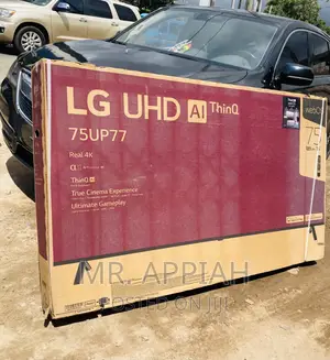 Fresh in Box LG 75up7750 75 Inch Real Uhd Sm Tv(Black).