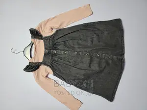 George Braced Denim Dress With Long Sleeves Top.