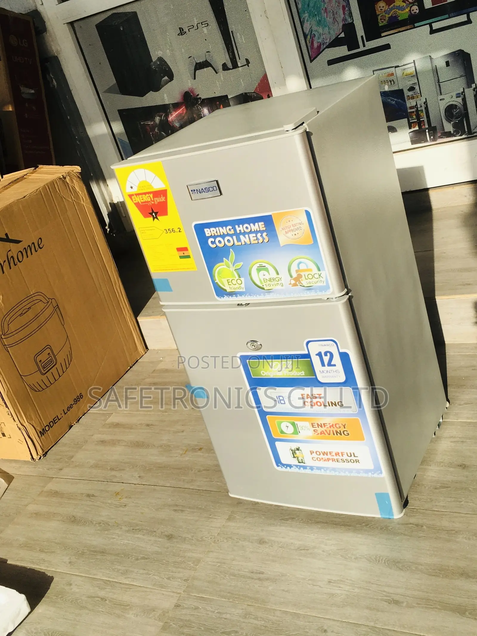 Topfreezer Doubledoor Nas2-120fl Electric Gray Fridge