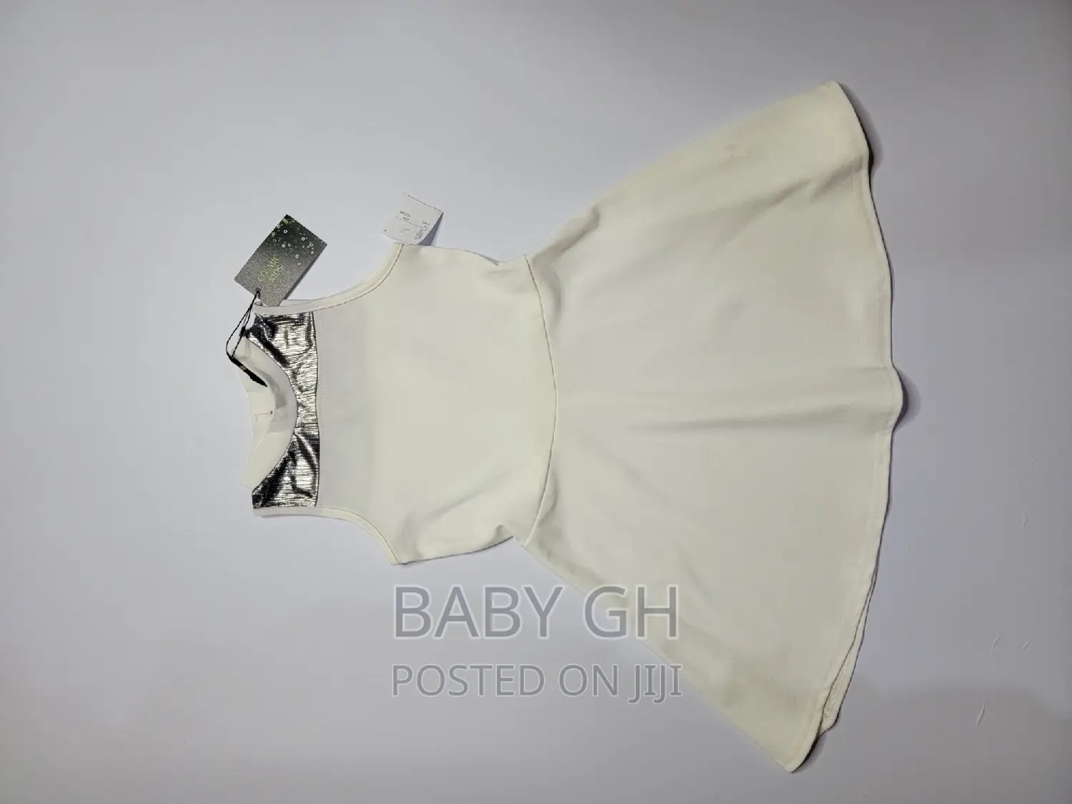 Girls White Straight Dress