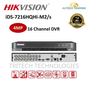 Hikvision DVR 16ch Up to 5mp + 2hdd Ids-7216hqhi-M2/S