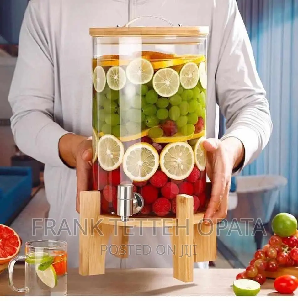 10L Juice Dispenser With Wooden Stand